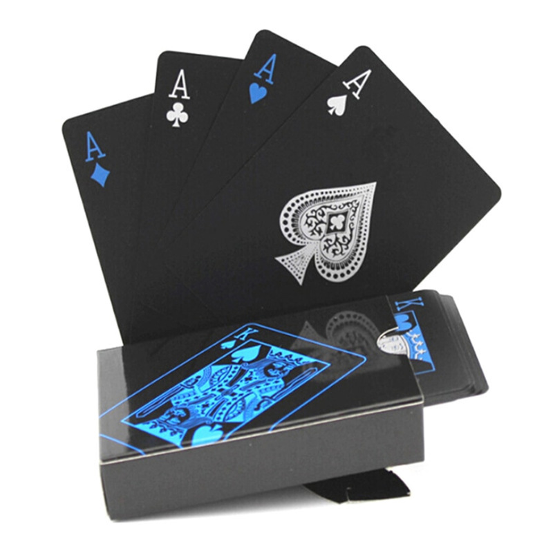 Board Game Recommendation - 黒のプラスチックトランプ青赤黄トランプセットマジック Dmagic 防水マジックポーカーギフトコレクション
