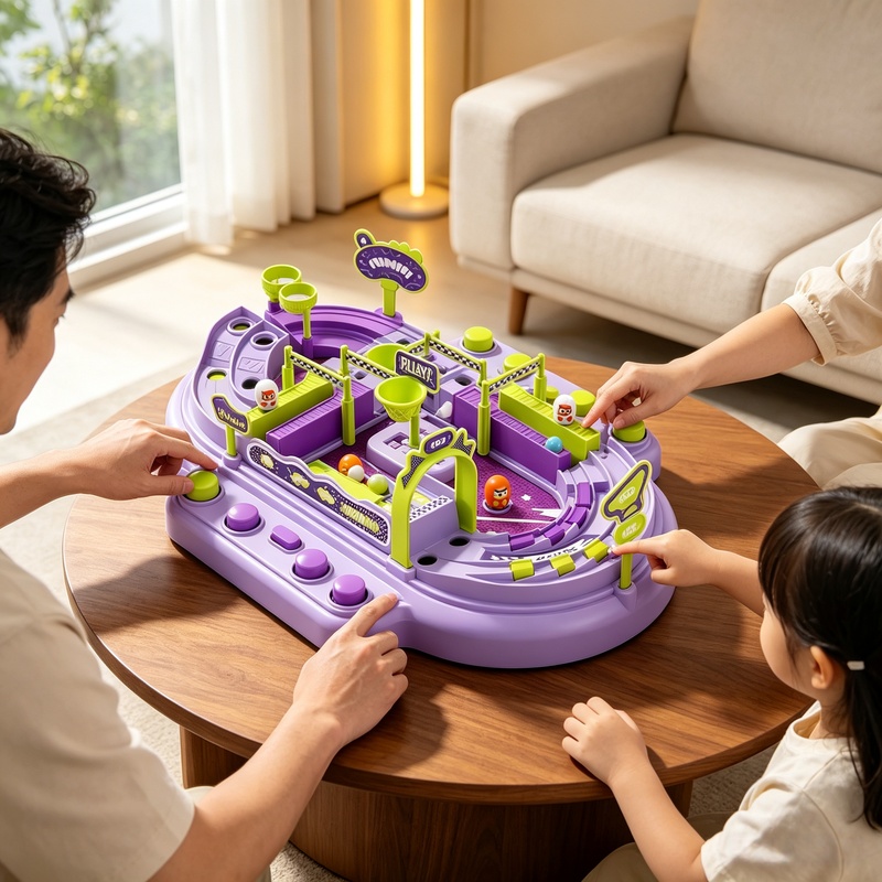 Board Game Race Track - 2人用マーブルレースボードゲーム、3歳から14歳向けの教育的な発射トラックおもちゃ、クリスマス、ハロウィン、イースター、誕生日プレゼント