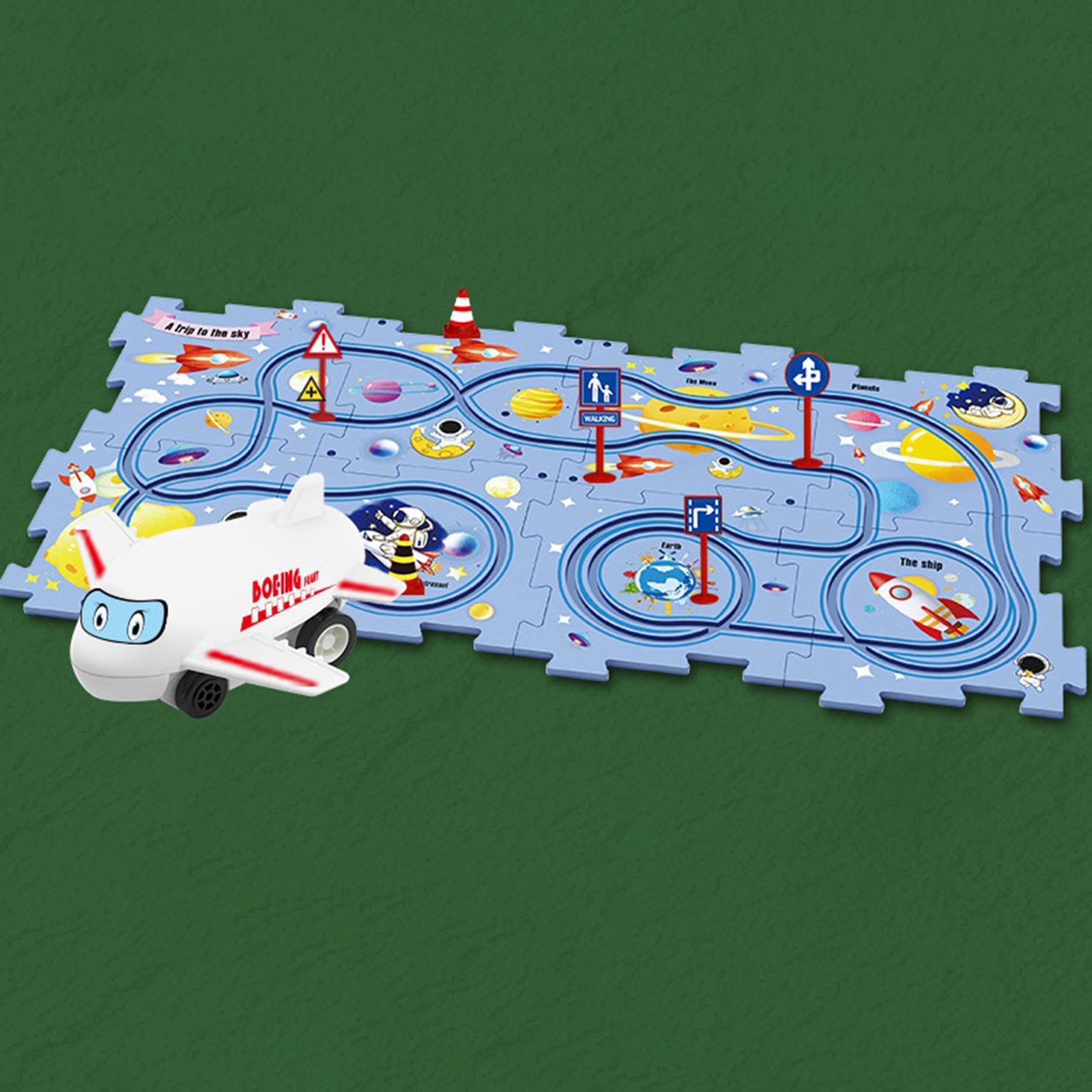 Board Game Race Track - スロットレールレースカートラックおもちゃ 耐久性のある漫画ボードゲーム 4歳児向け 基本スキル開発