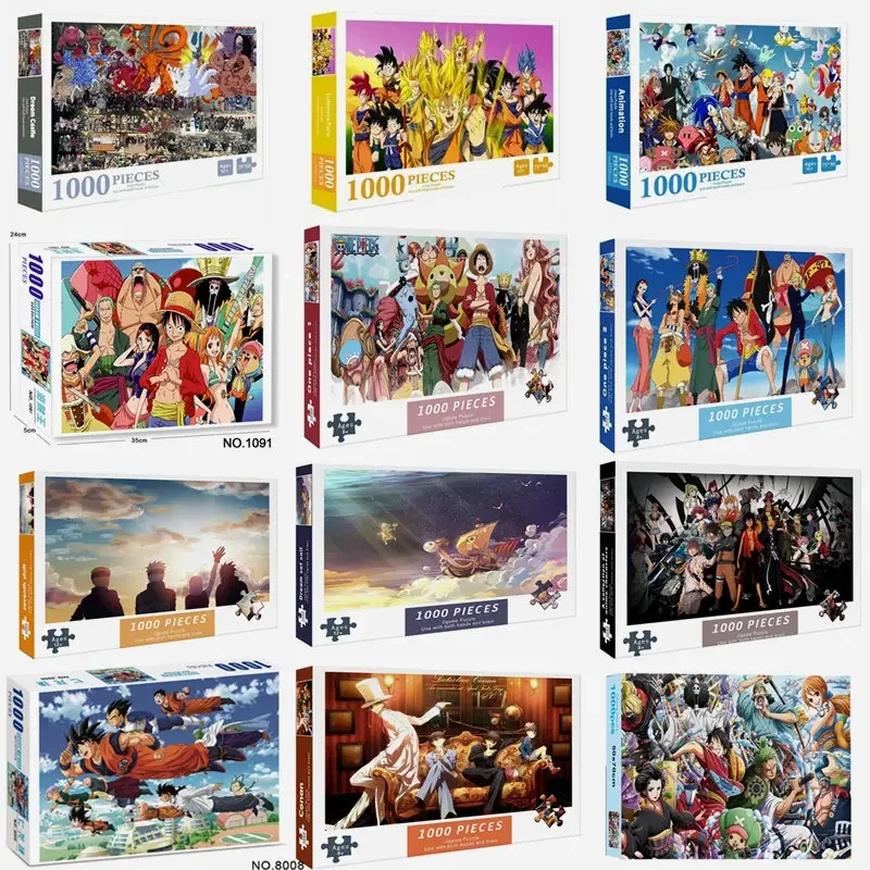 Board Game Template - 日本のアニメナルト渦巻きナルトワンピースドラゴンボールカードフォーム 1000 大人のジグソーパズル子供のおもちゃリリービングゲーム