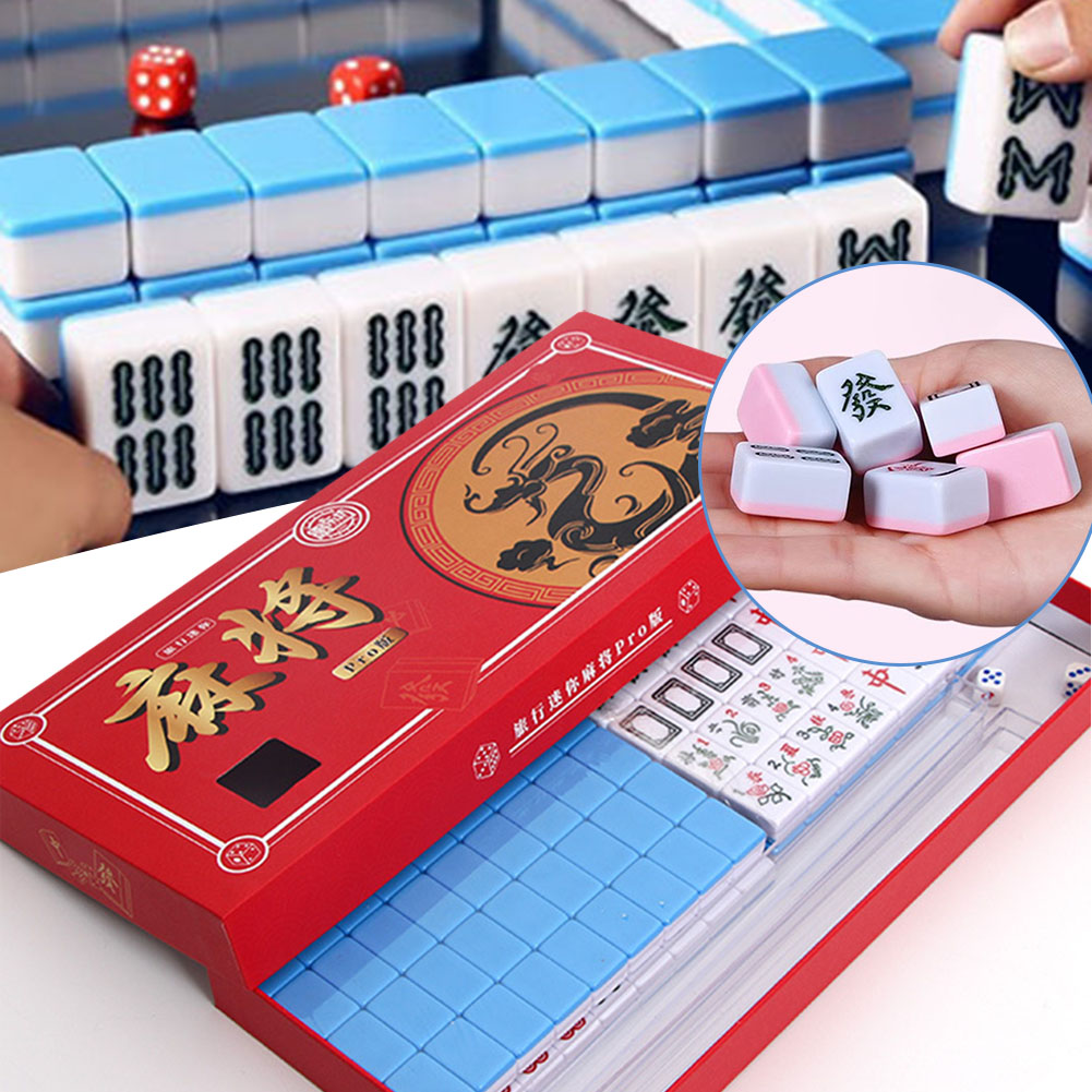 Board Game Pdf - ポータブル旅行ミニ麻雀セット旅行麻雀セット収納ボックス付き落下防止ボードゲームおもちゃ家族の集まり用