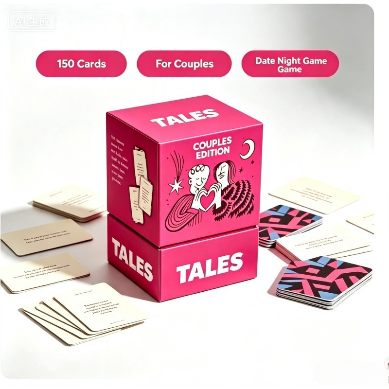 Board Game Quiz - TALES カップルズエディション 150枚入り 会話カード カップルデートナイトゲーム ロマンチックな質問カード