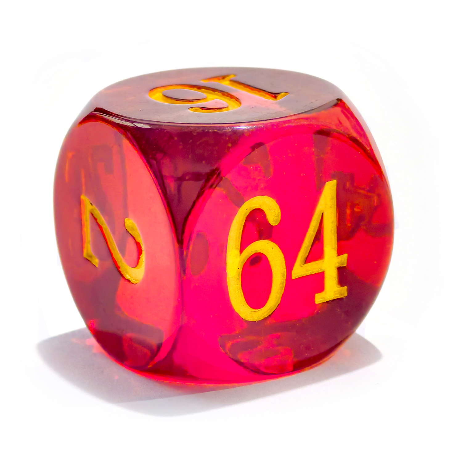 Board Game Vantage - Backgammonダブルキューブダイス、大きな半透明番号のサイコロ、各種透明色、30mm、1、3、16