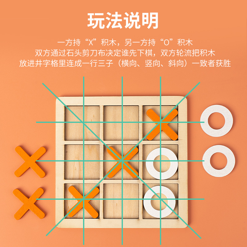 5個入り 木製三目並べゲーム 認知症活動 アルツハイマー病  - Board Game Template のレビューと価格