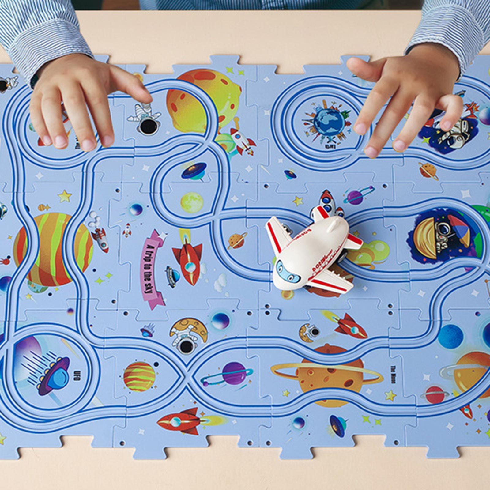 パズルレースカートラック電動モンテッソーリおもちゃボードゲー - Board Game Race Track のレビューと価格
