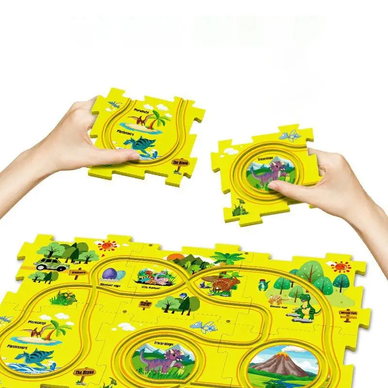 子供のための電気レーシングパズル,教育用トラック,レールスロ - Board Game Race Track のレビューと価格