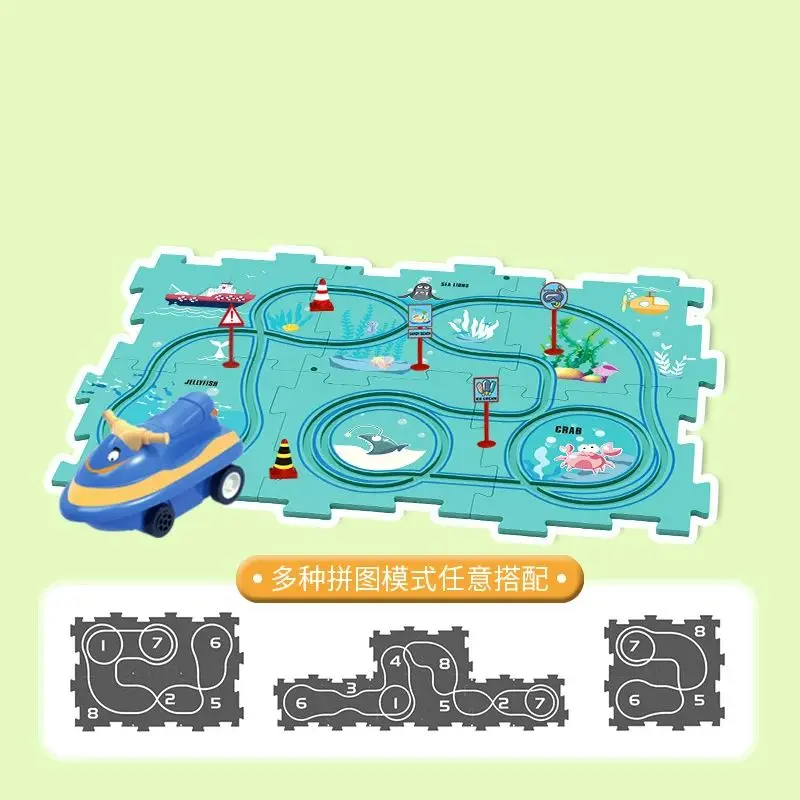 子供のための電気レーシングパズル,教育用トラック,レールスロ - Board Game Race Track のレビューと価格