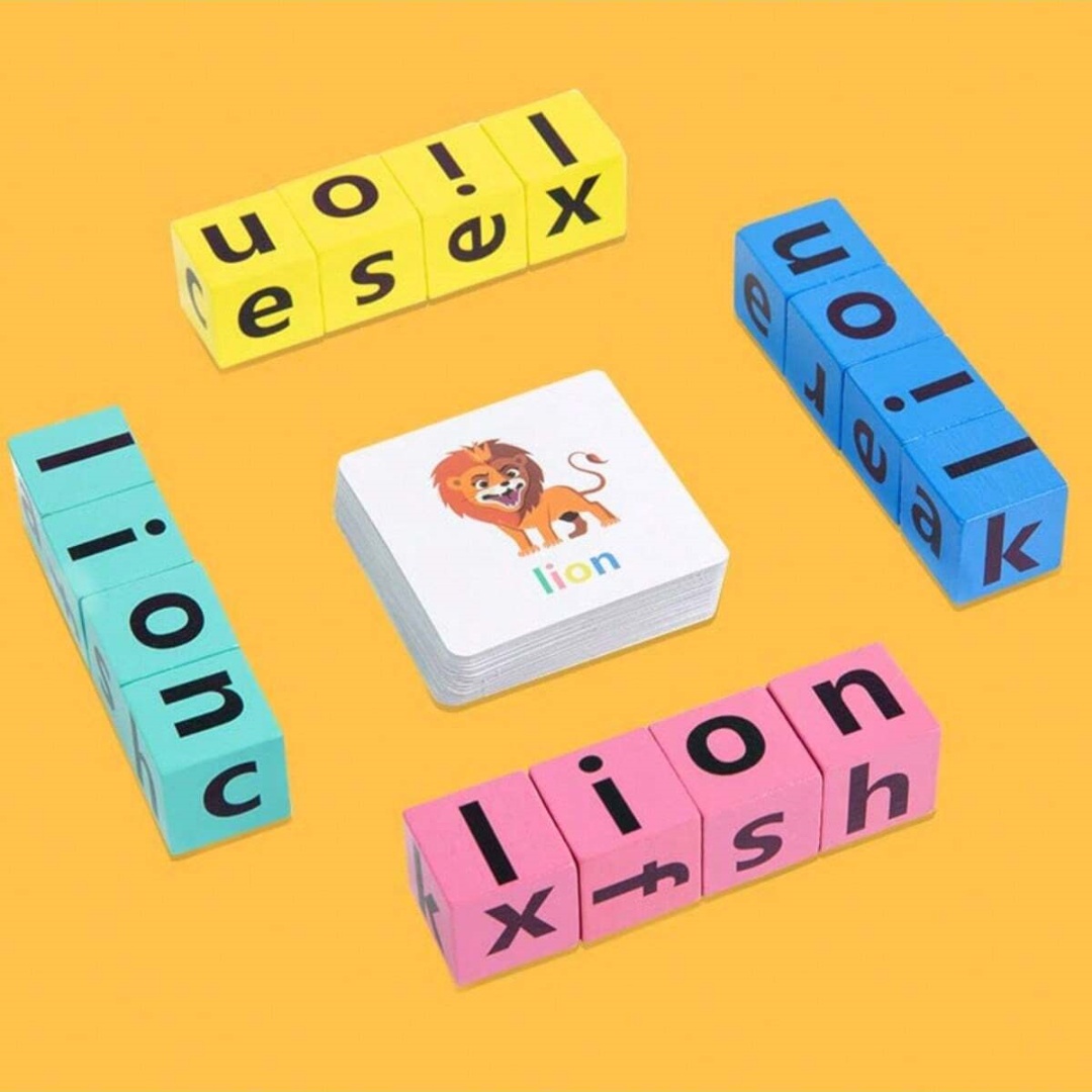 子供用アルファベットスペルボードゲーム、16文字ブロック+4 - Board Game Idea のレビューと価格