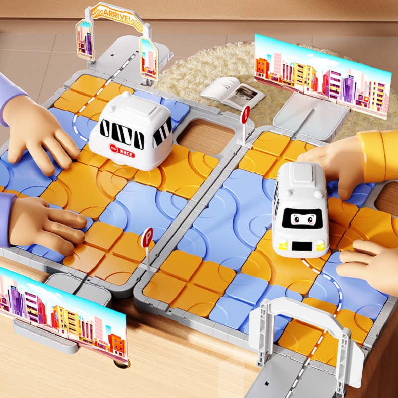 DIYシティアドベンチャー3Dパズルレーストラックおもちゃ駐 - Board Game Race Track のレビューと価格