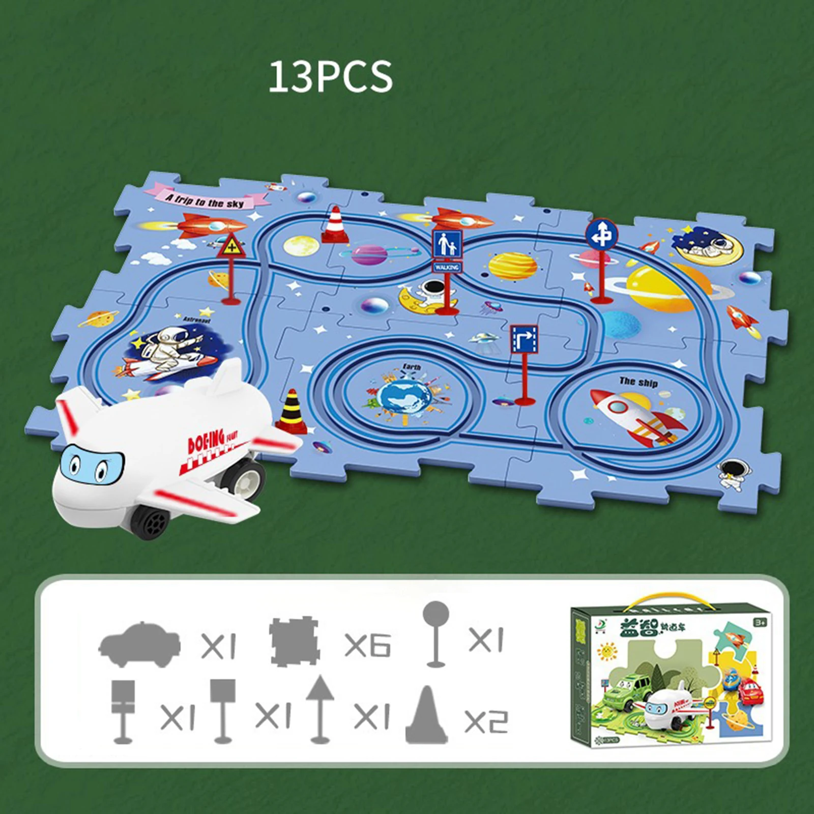 モンテッソーリ子供用電動レールカーレーストラックプレイセット - Board Game Race Track のレビューと価格