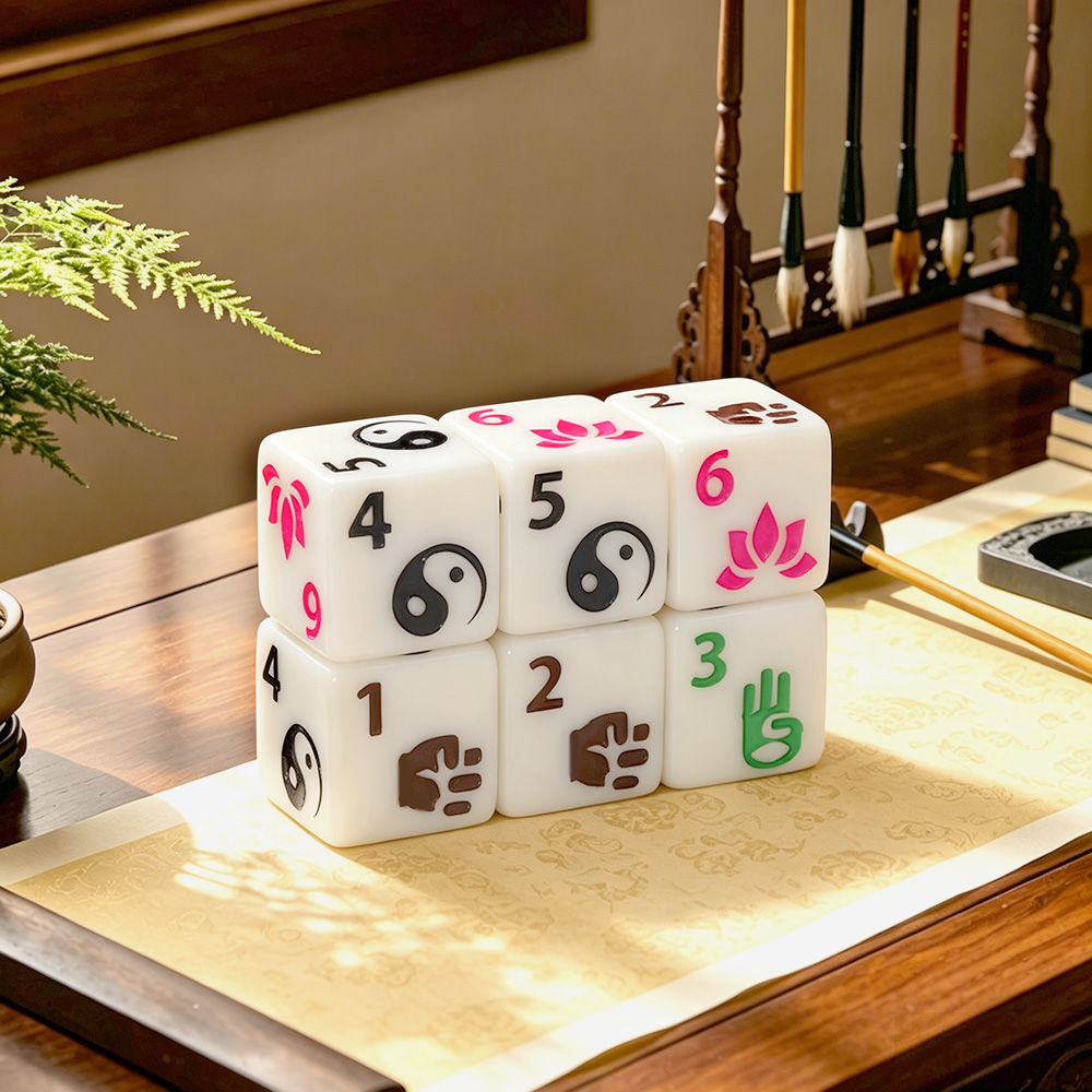 6個入り禅テーマ多面体ダイスセット - ダンジョンズ＆ドラゴ - Board Game Zen のレビューと価格