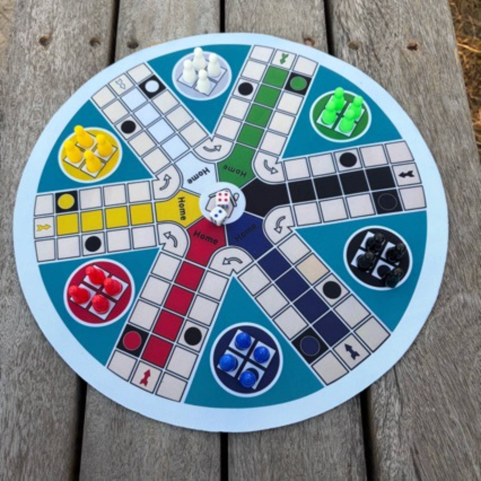ルードゲームセット 6人用 ラウンドフライングチェスボードゲ - Board Game Ludo のレビューと価格