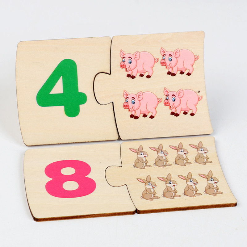 子供向け鉄箱ナンバー啓発ペアリング木製動物フードパズルボード - Board Game Idea のレビューと価格