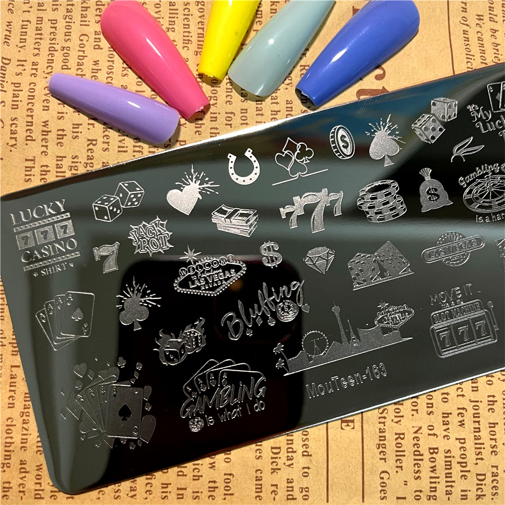 トランプ柄ネイルスタンピングプレートジョーカーネイルアートテ - Board Game Template のレビューと価格