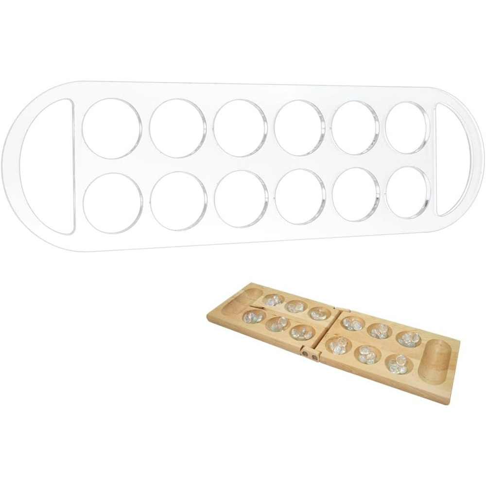 12ポケットマンカラボードテンプレート15.7x4.7インチ - Board Game Template のレビューと価格