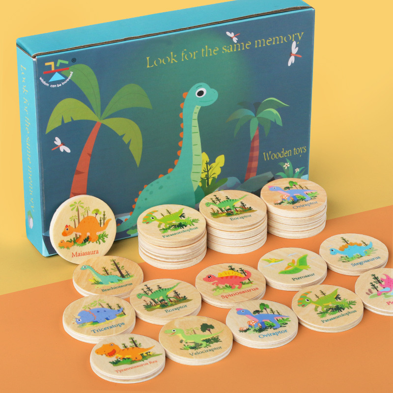 記憶ゲーム恐竜マッチングおもちゃ就学前マッチングボードゲーム - Board Game Idea のレビューと価格