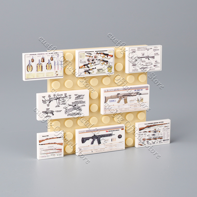 WW2 兵士フィギュアメダル軍用銃プリントタイルビルディング - Board Game Race Track のレビューと価格