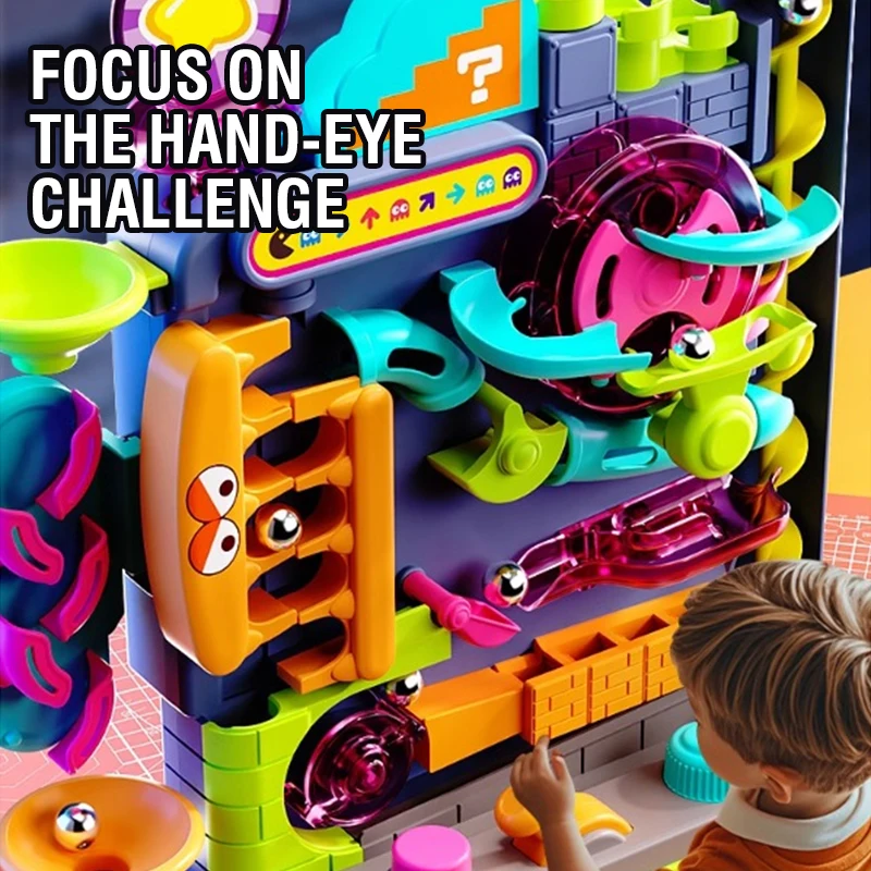 パズルボールトラックレースランビルディングブロック迷路ファン - Board Game Race Track のレビューと価格