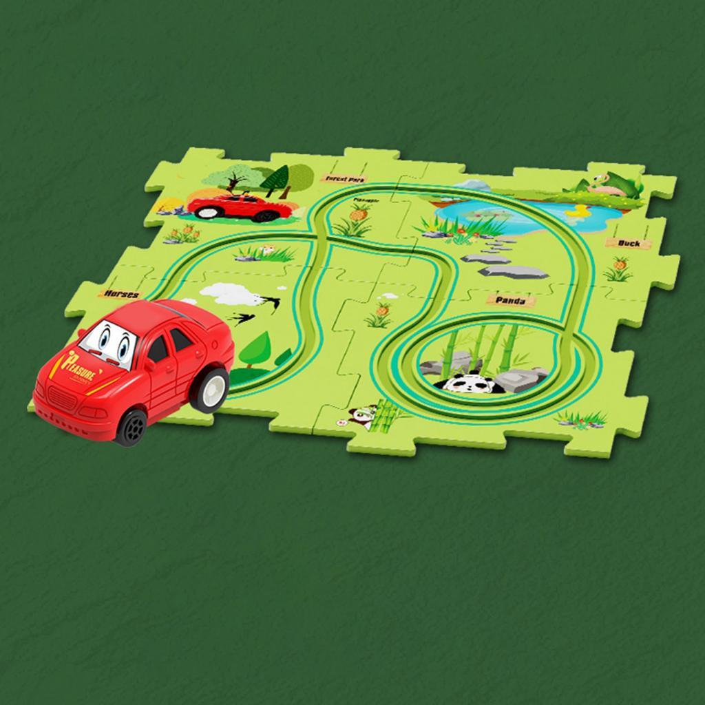 子供用おもちゃ レースカートラック パズルボードゲーム プラ - Board Game Race Track のレビューと価格